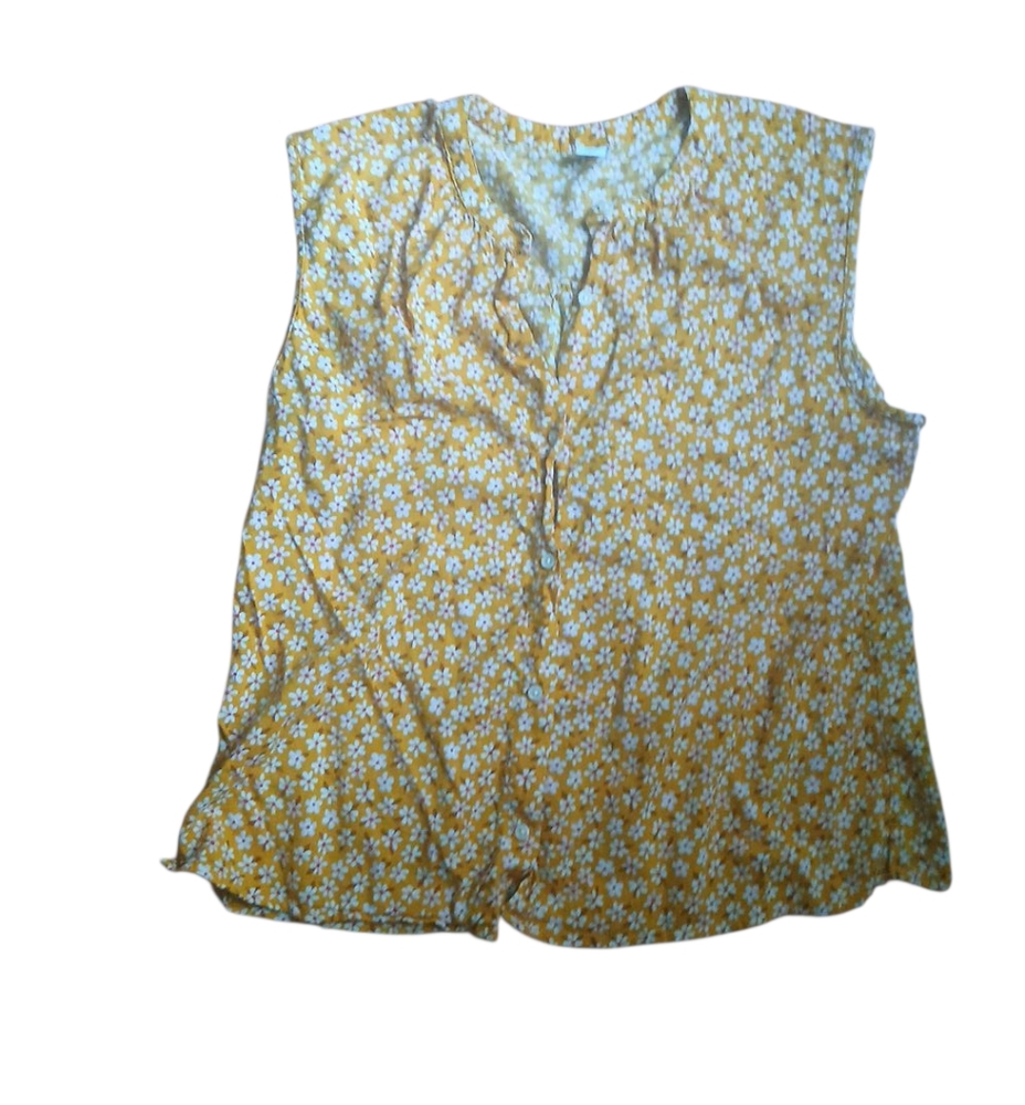 Old Navy Mustard Floral Blouse